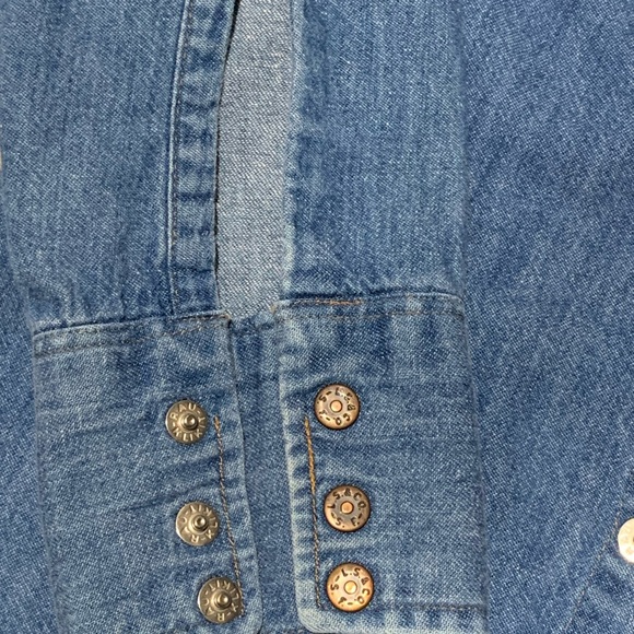 Rare Vintage Levi’s Women Small Denim Button Up Long Sleeve - Picture 12 of 14